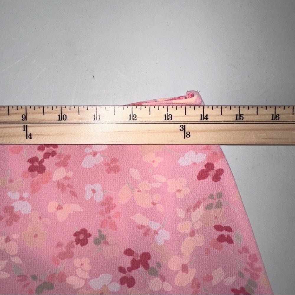 Liz Claiborne Villager Skirt Outfit Set Sz 8 Pink Floral Buttons Up Back Easter - Picture 8 of 15